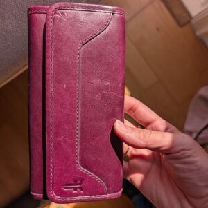 Purple Leather Phone Wallet Case